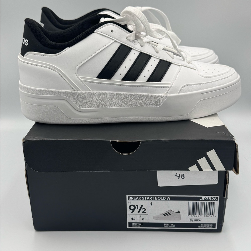 Adidas Break Start Bold W Sneakers - White and Black Size 9.5 New in Box